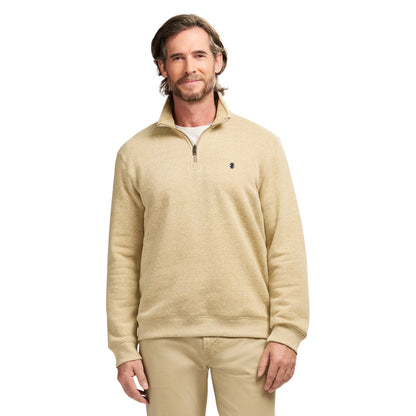 Izod Advantage Performance Quarter Zip Fleece - Camel Hthr