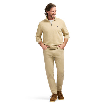 Izod Advantage Performance Quarter Zip Fleece - Camel Hthr