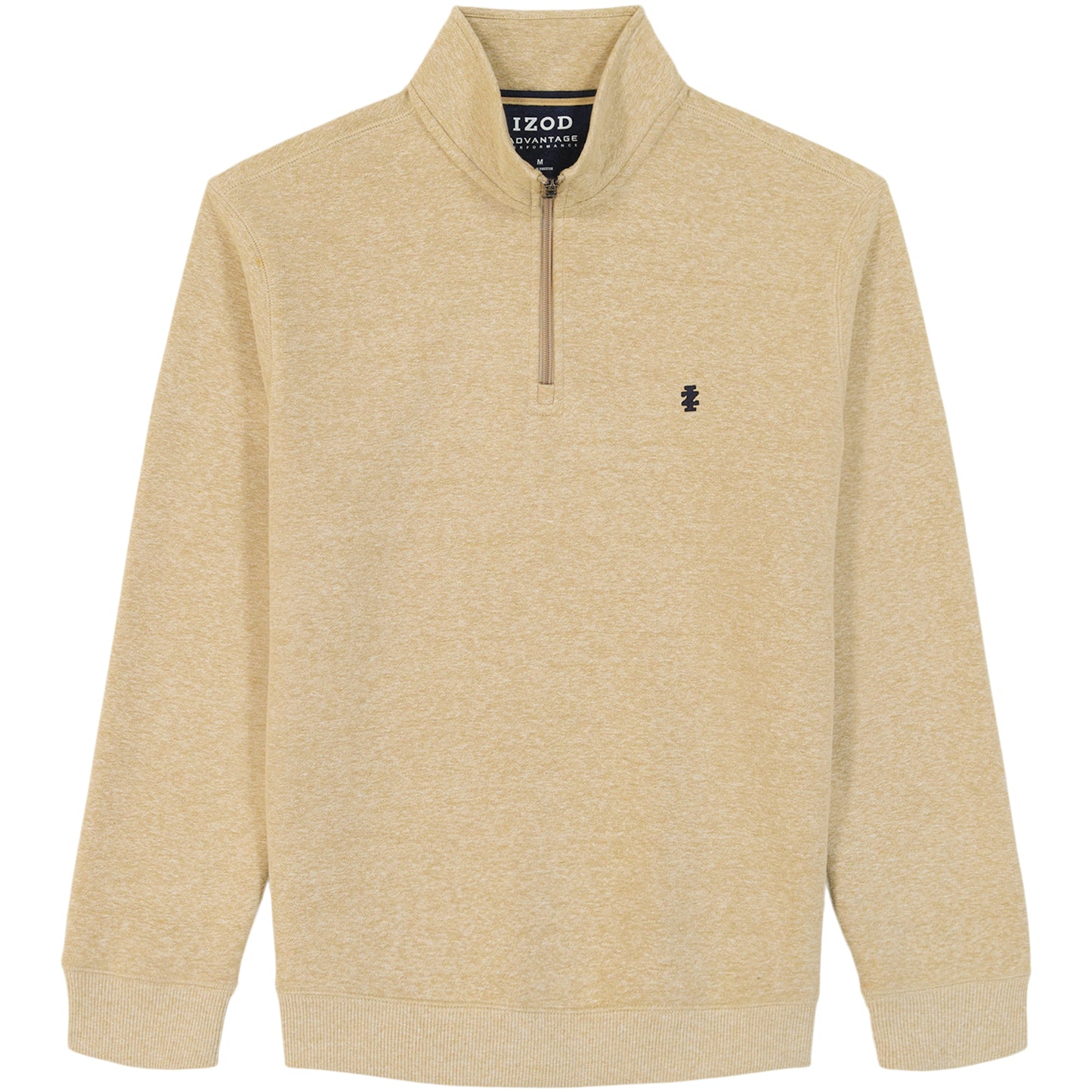 Izod Advantage Performance Quarter Zip Fleece - Camel Hthr