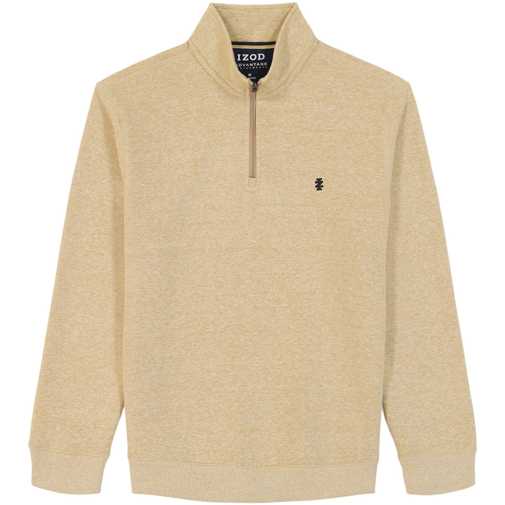Izod Advantage Performance Quarter Zip Fleece - Camel Hthr