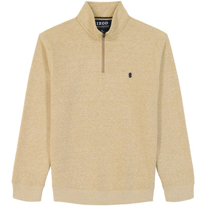 Izod Advantage Performance Quarter Zip Fleece - Camel Hthr