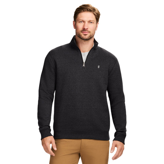 Izod Advantage Performance Quarter Zip Fleece - Black