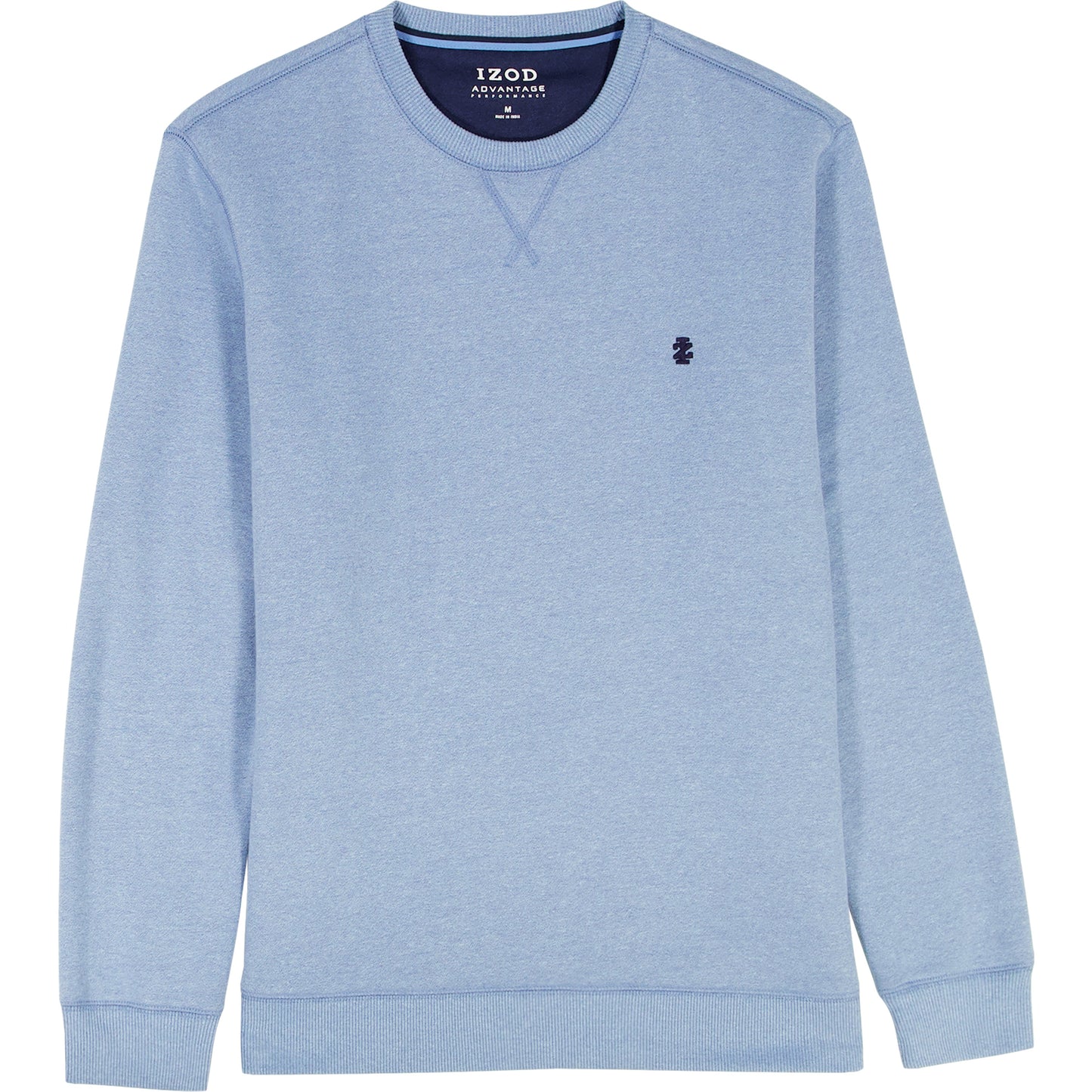 Izod Advantage Performance Crewneck Fleece - Della Robbia Blue