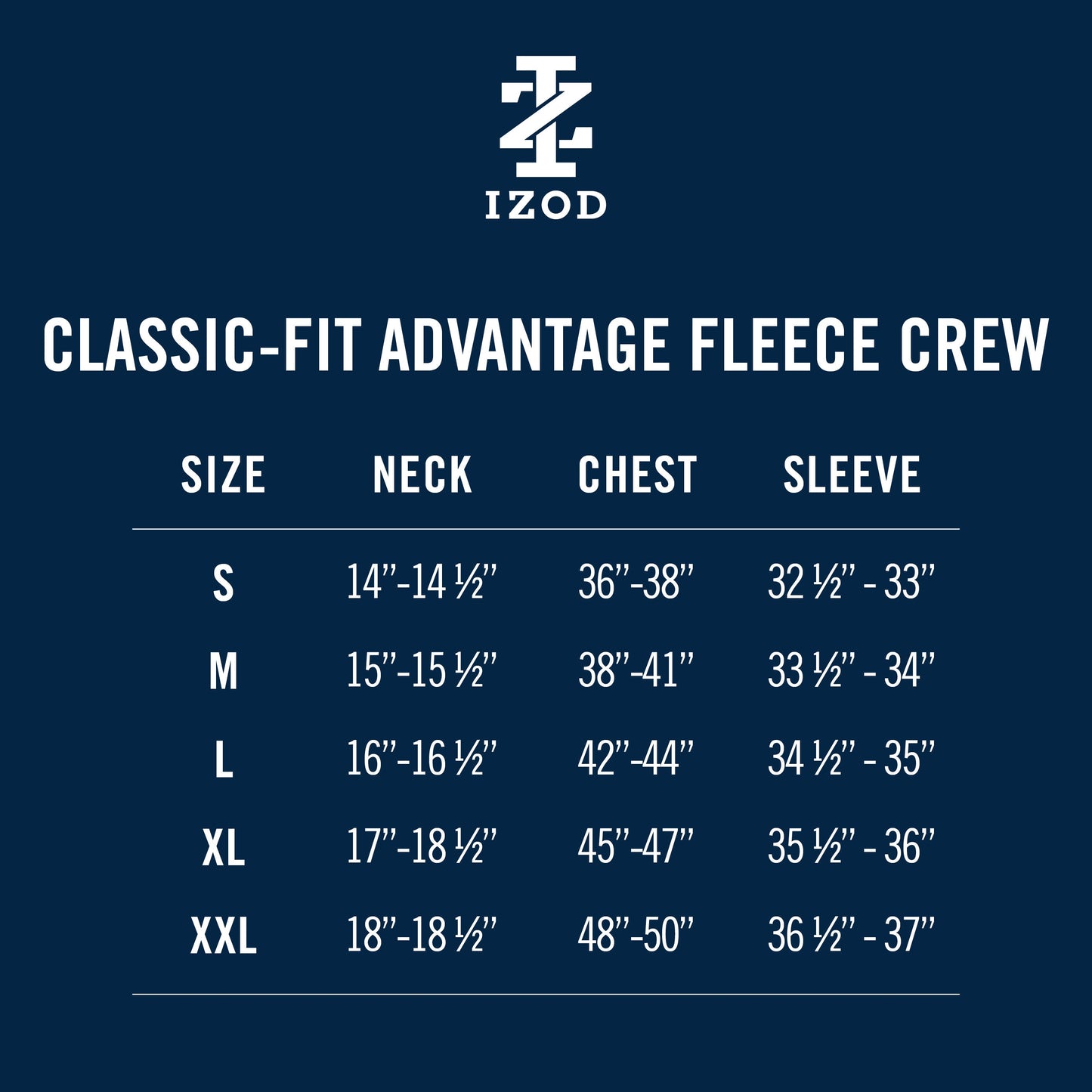 Izod Advantage Performance Crewneck Fleece - Della Robbia Blue