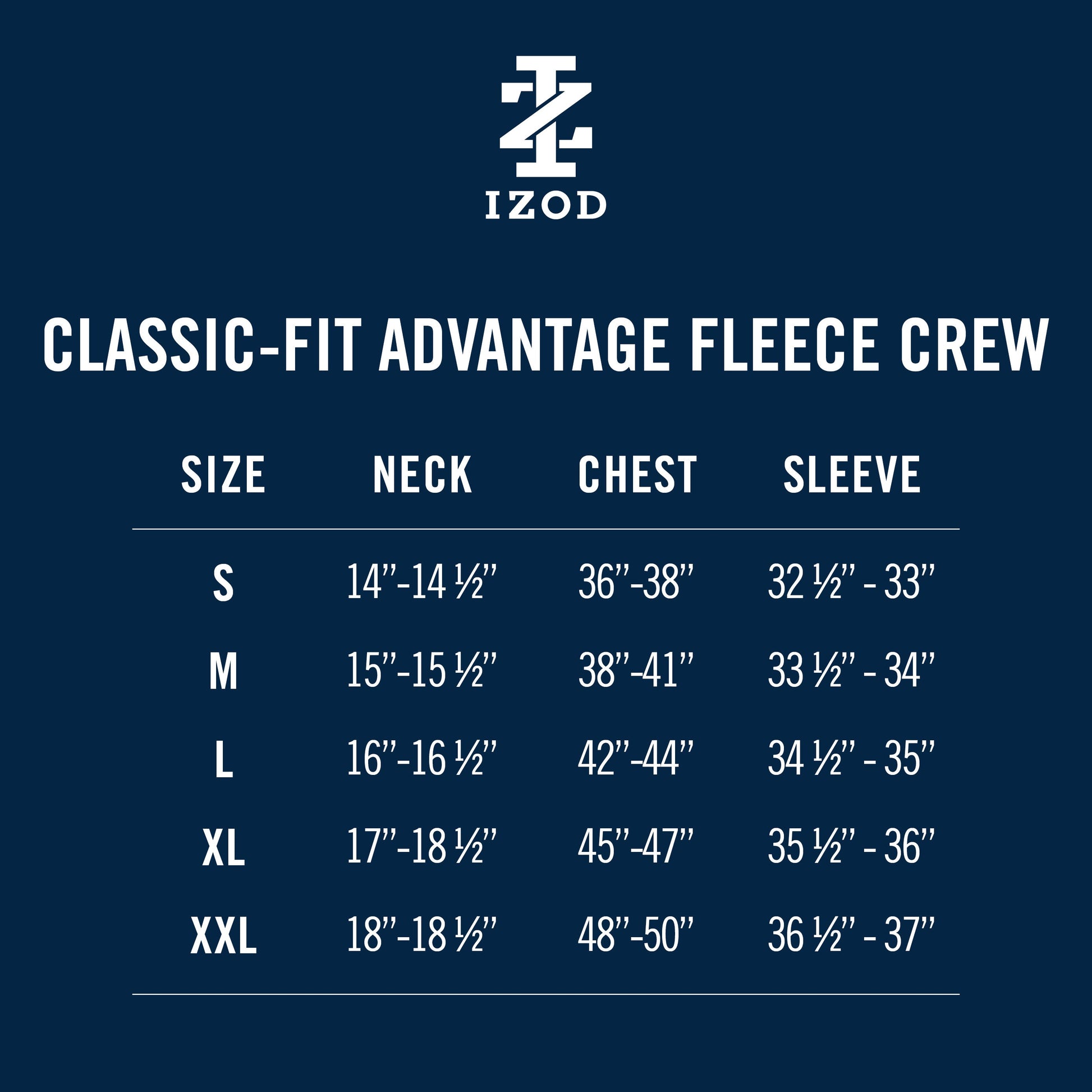Izod Advantage Performance Crewneck Fleece - Della Robbia Blue