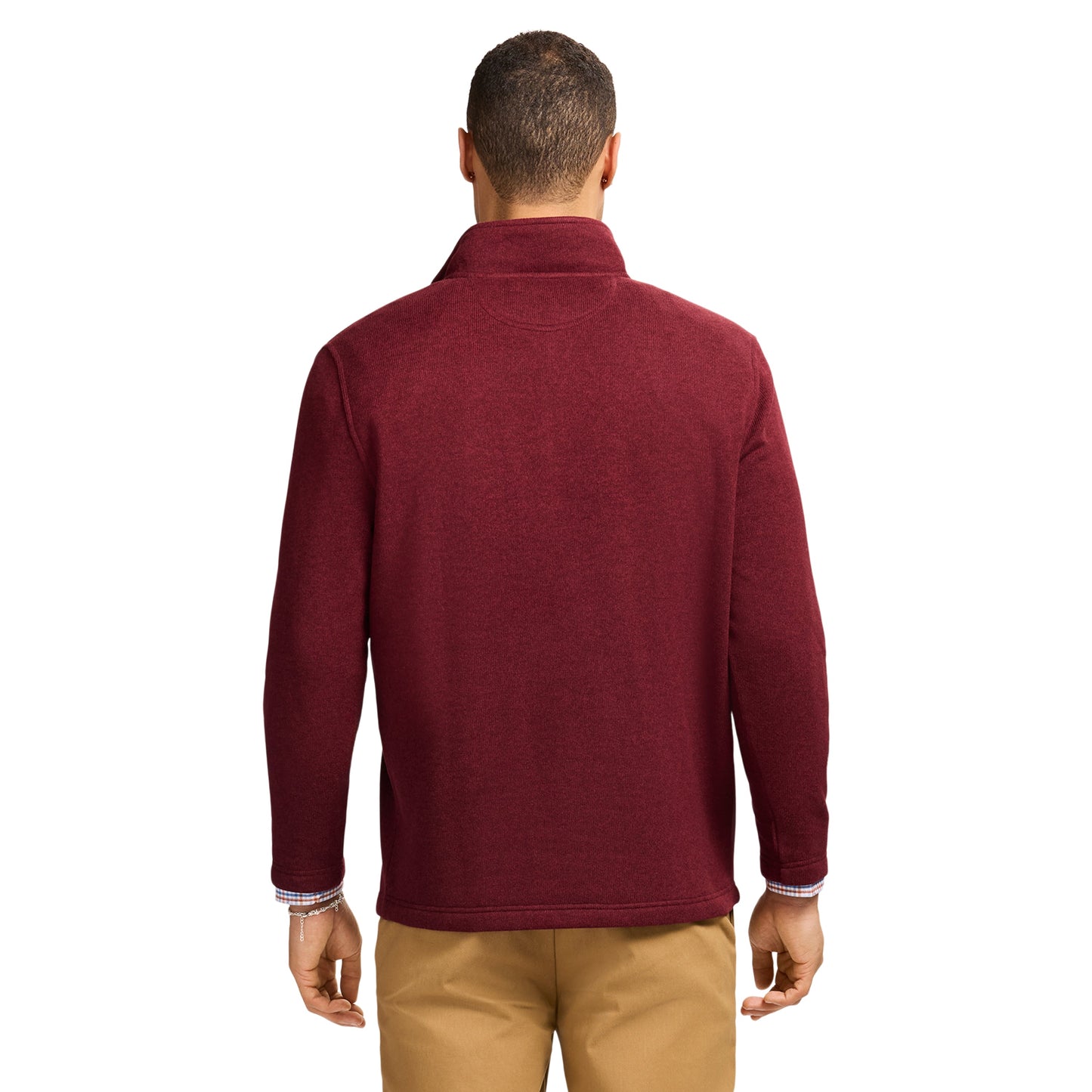 Izod Thermasoft Sweater Fleece Quarter Zip - Velvet Maroon