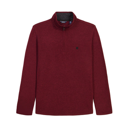 Izod Thermasoft Sweater Fleece Quarter Zip - Velvet Maroon