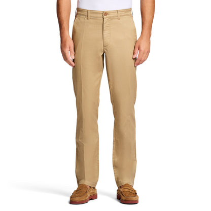 Izod Performance Stretch Flat-Front Straight Fit Chino Pants - Cedarwood Khaki