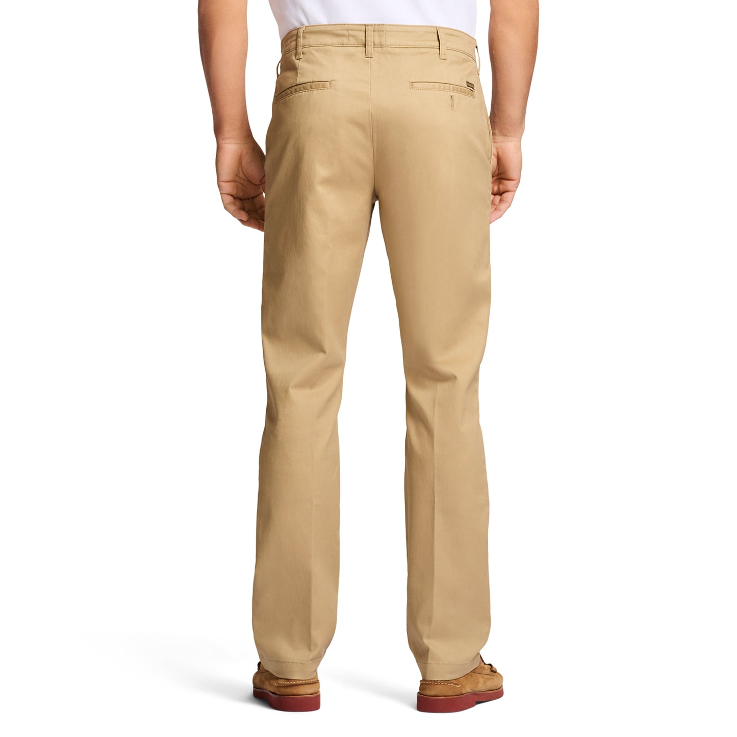 Izod Performance Stretch Flat-Front Straight Fit Chino Pants - Cedarwood Khaki