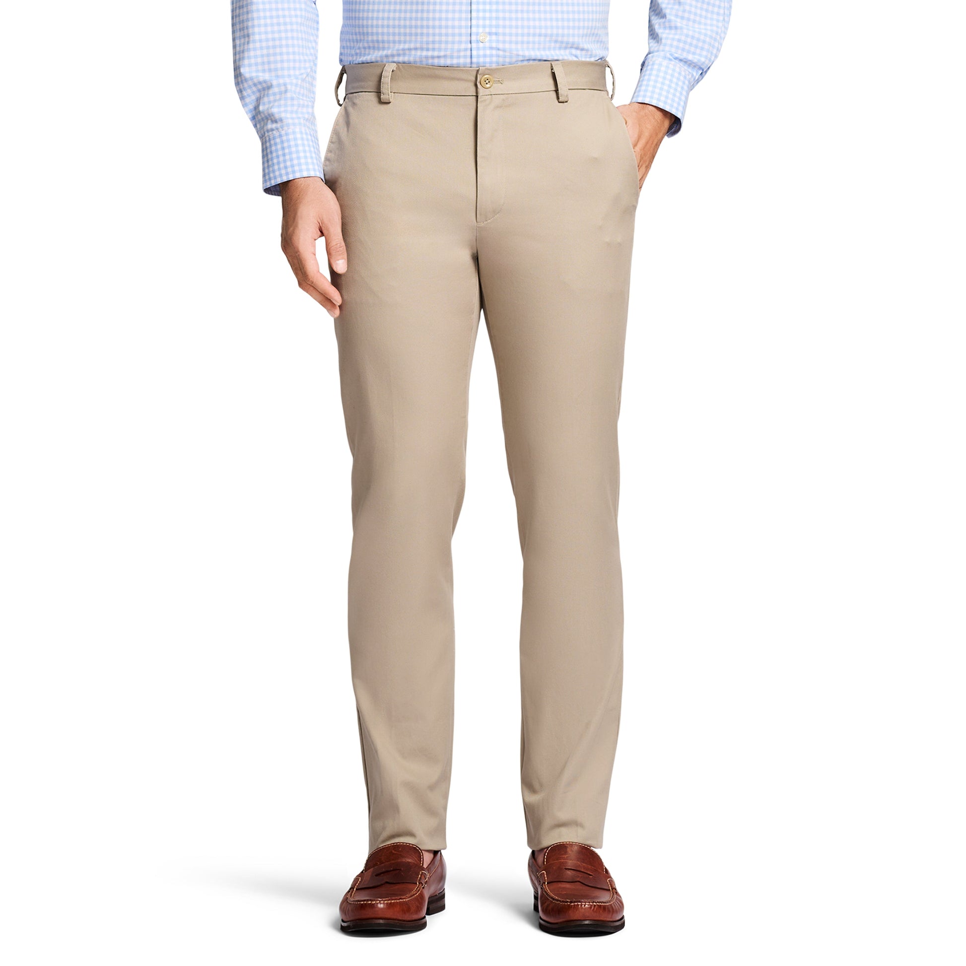 Izod American Chino Flat-Front Straight Fit Pant - Khaki