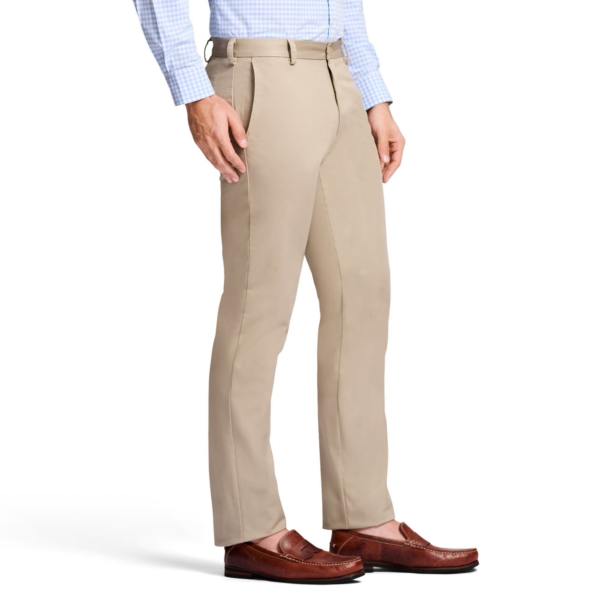 Izod American Chino Flat-Front Straight Fit Pant - Khaki