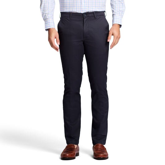 Izod Performance Stretch Flat-Front Straight Fit Chino Pants - Navy