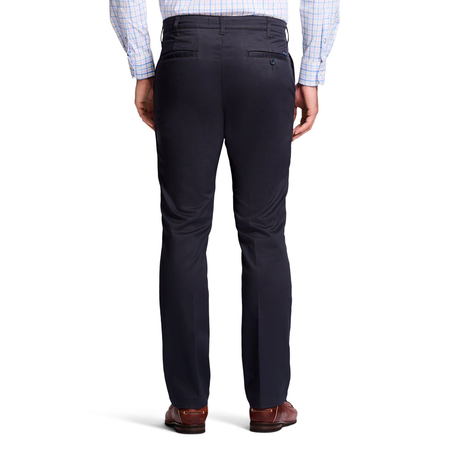 Izod Performance Stretch Flat-Front Straight Fit Chino Pants - Navy