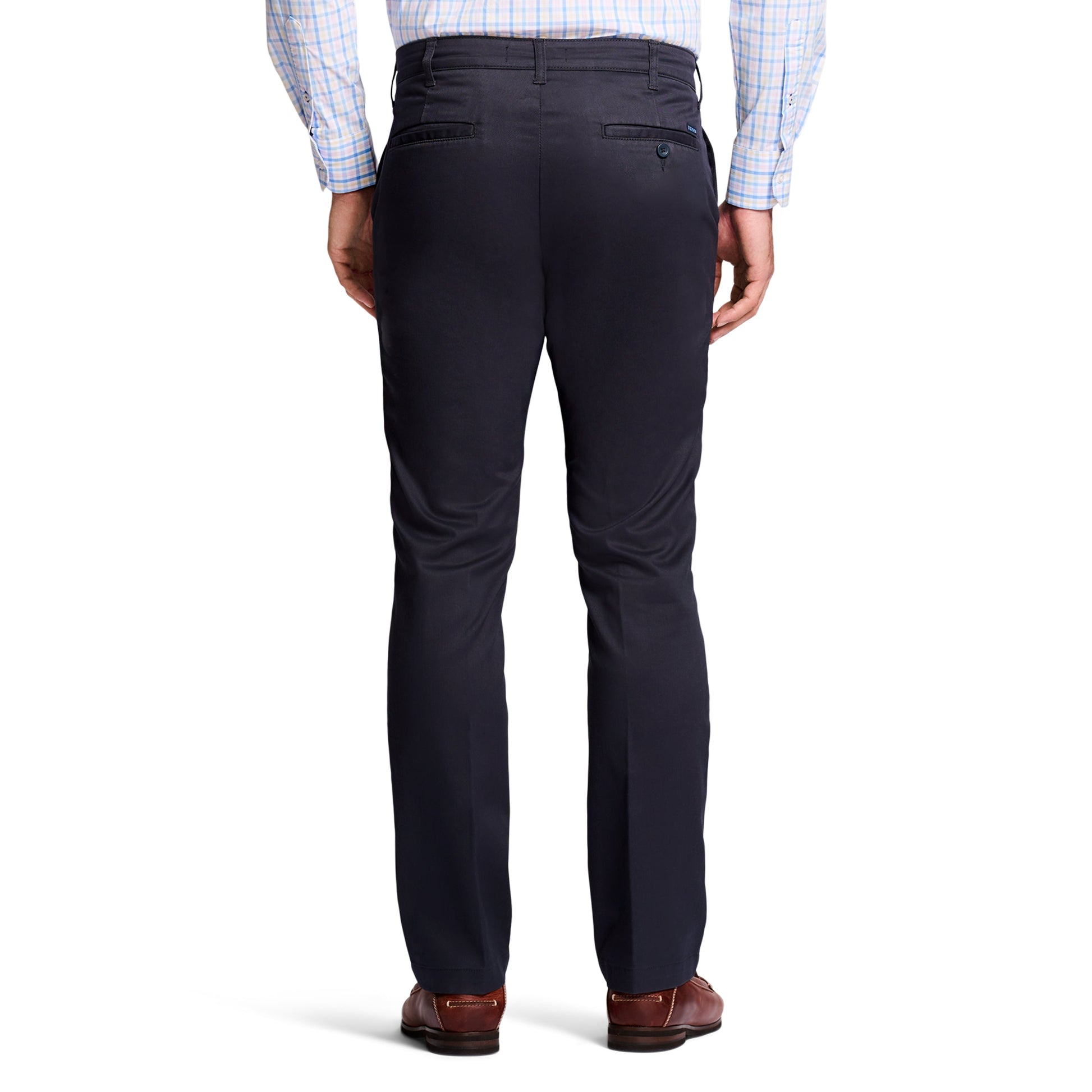 Izod Performance Stretch Flat-Front Straight Fit Chino Pants - Navy