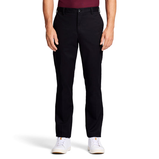 Izod American Chino Flat-Front Straight Fit Pant - Black