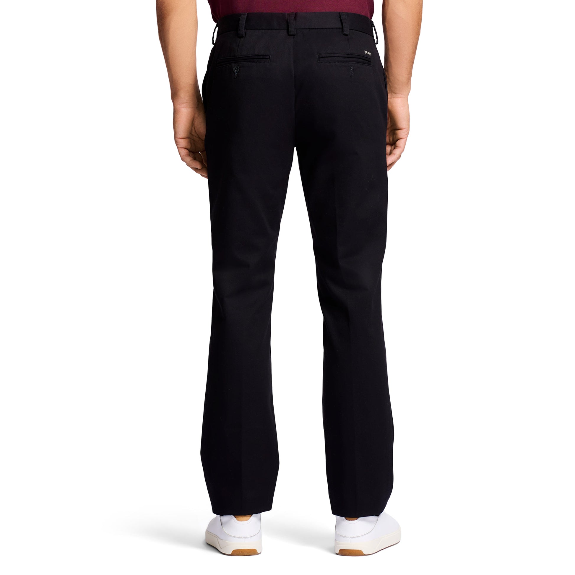 Izod American Chino Flat-Front Straight Fit Pant - Black