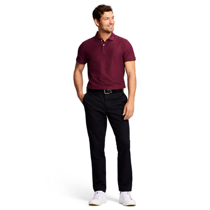 Izod American Chino Flat-Front Straight Fit Pant - Black