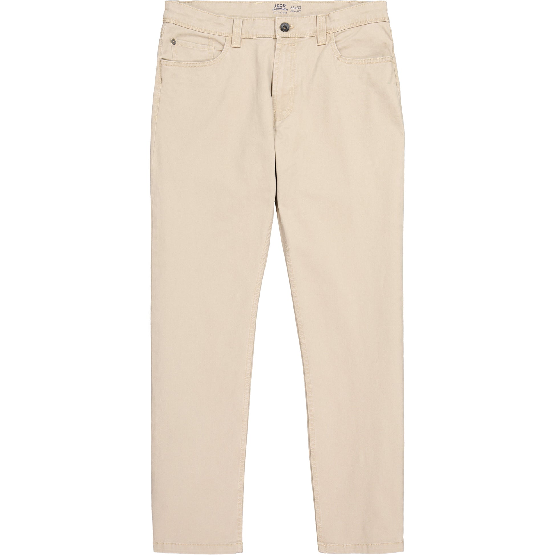 Izod Saltwater 5-Pocket Straight Fit Chino Pant - Cedarwood Khaki