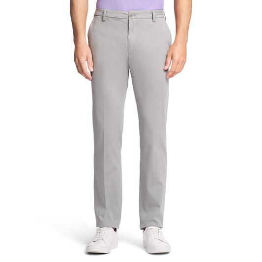 Izod Saltwater Stretch Flat-Front Straight Fit Chino Pant - Cinder Block