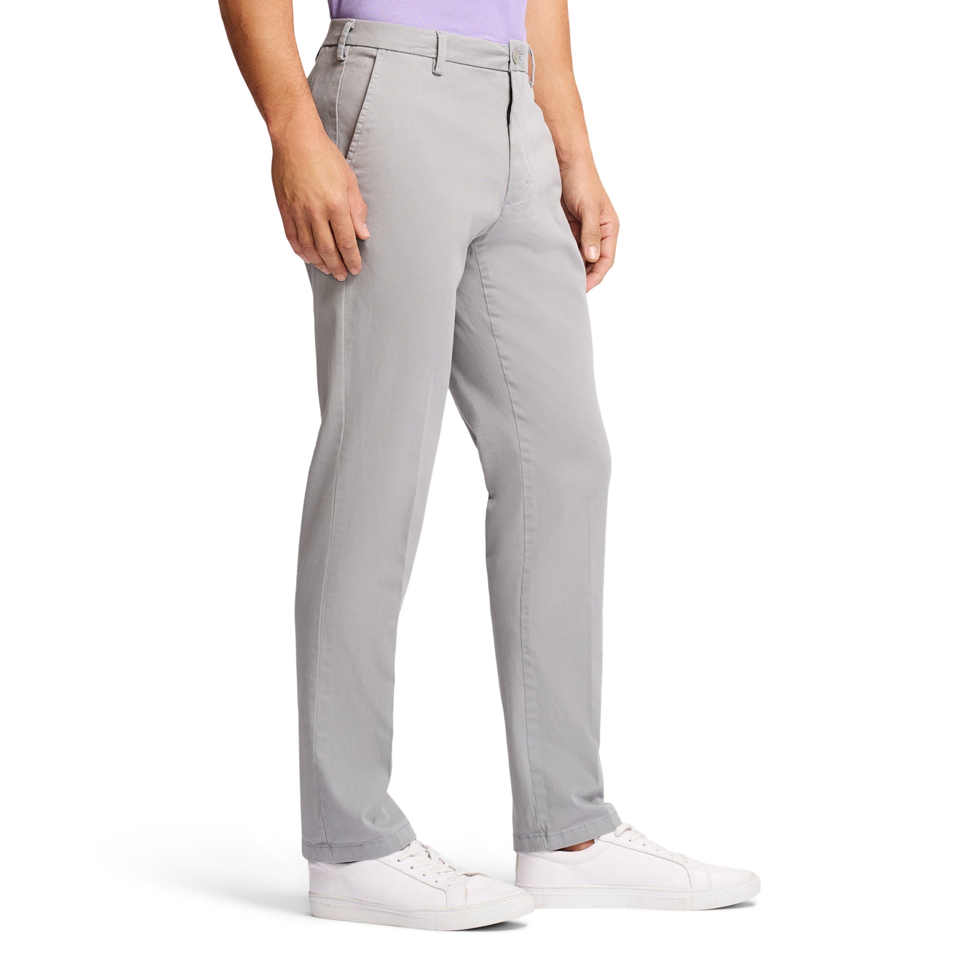 Izod Saltwater Stretch Flat-Front Straight Fit Chino Pant - Cinder Block