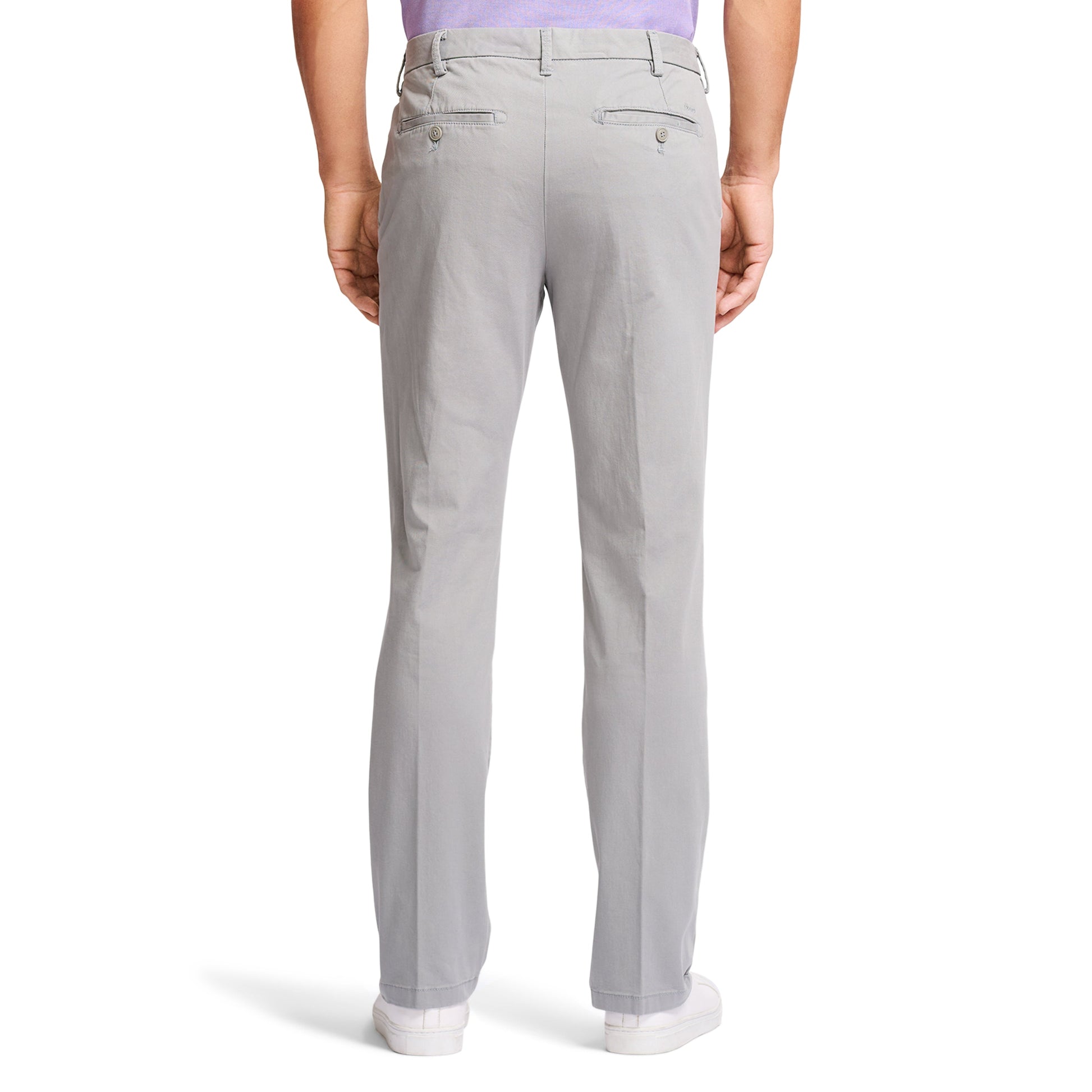 Izod Saltwater Stretch Flat-Front Straight Fit Chino Pant - Cinder Block