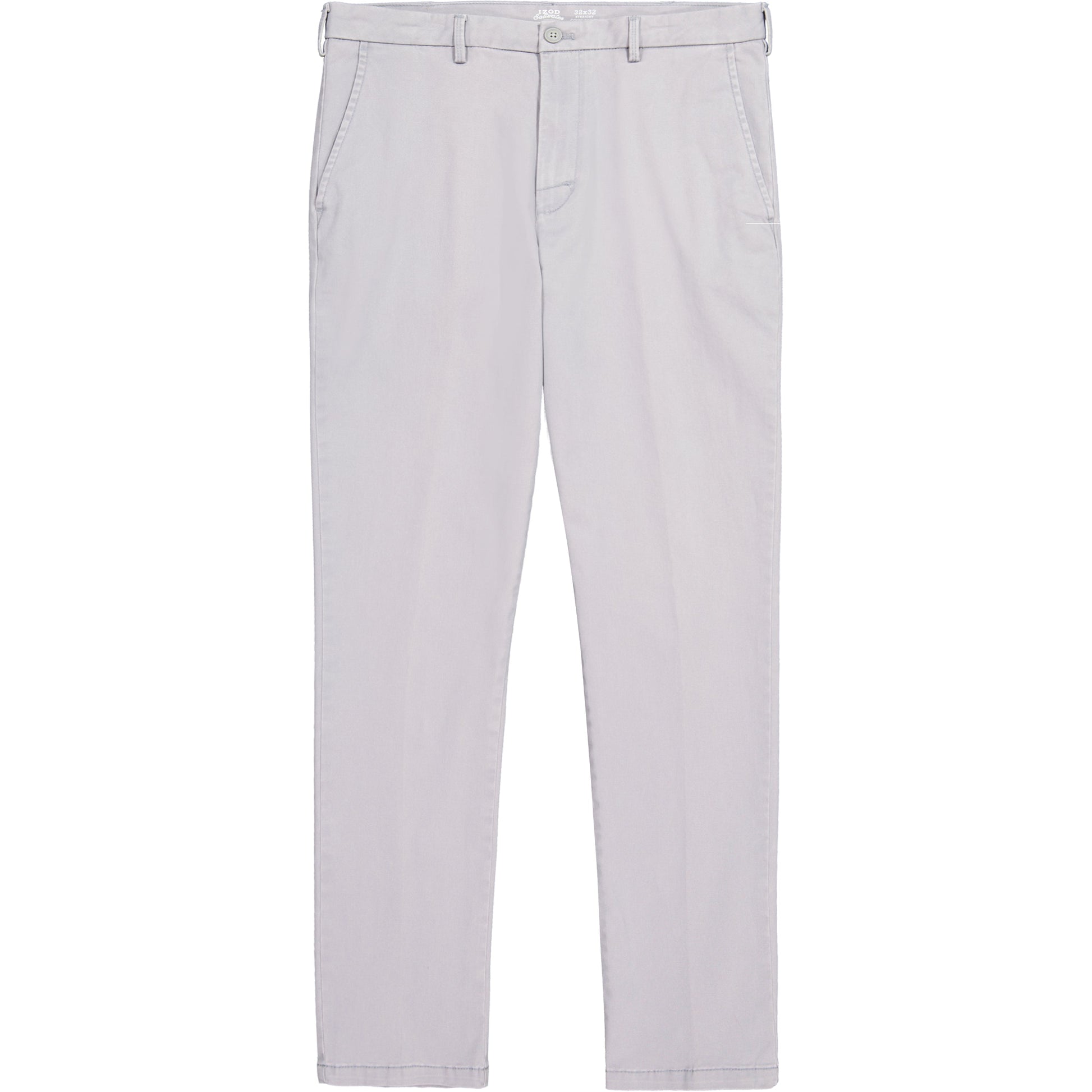 Izod Saltwater Stretch Flat-Front Straight Fit Chino Pant - Cinder Block