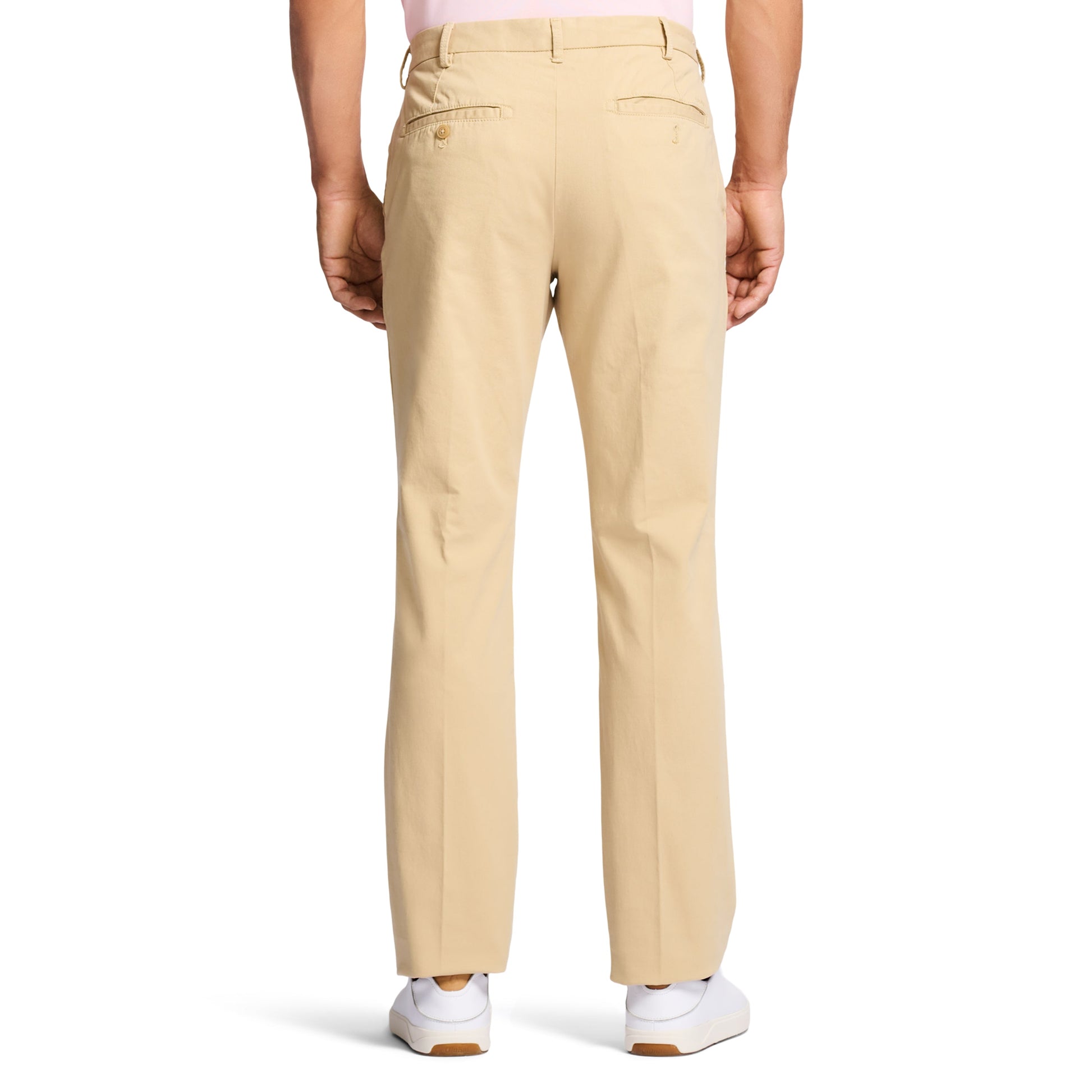 Izod Saltwater Stretch Flat-Front Straight Fit Chino Pant - Pale Khaki