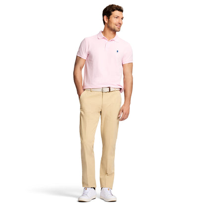 Izod Saltwater Stretch Flat-Front Straight Fit Chino Pant - Pale Khaki