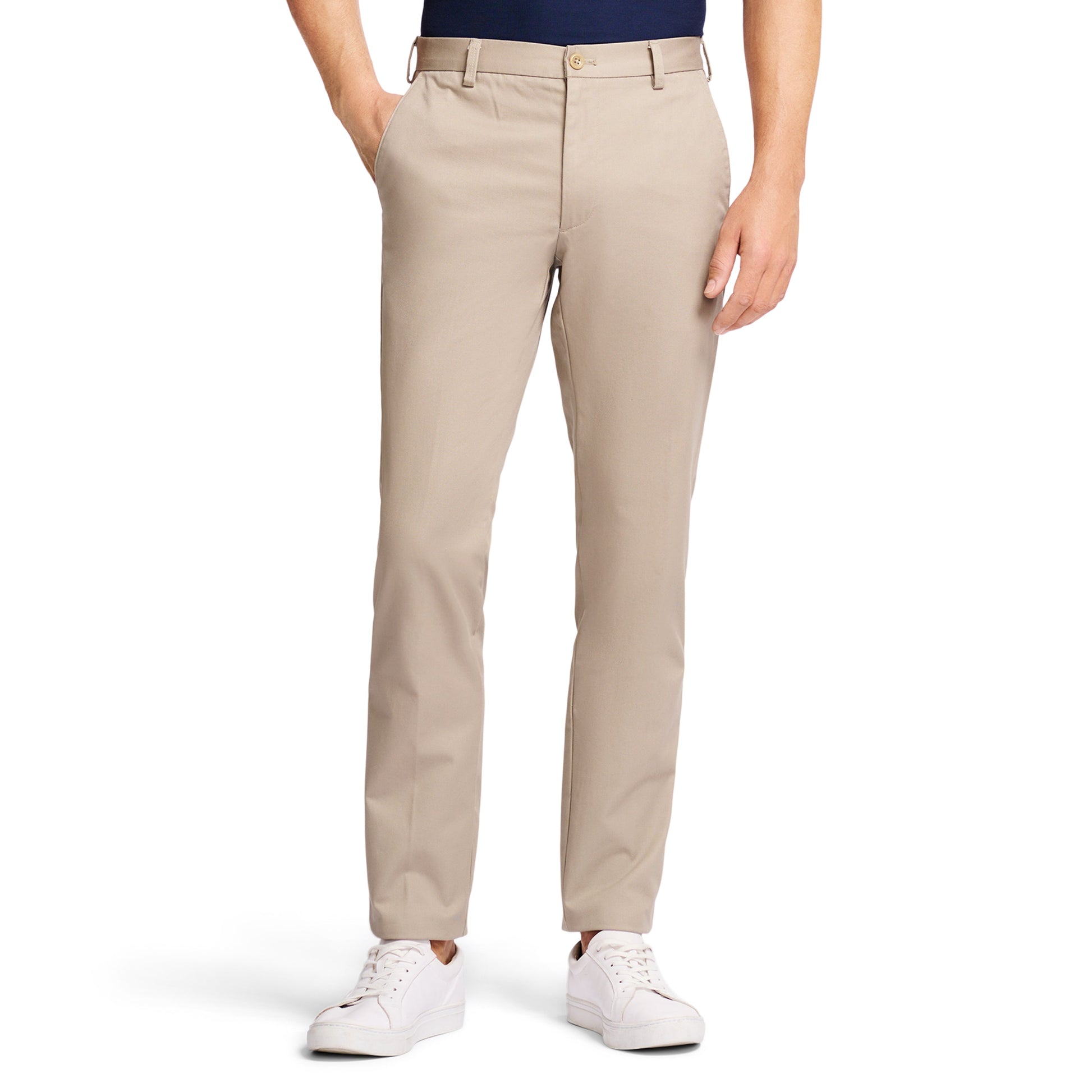 Izod American Chino Flat-Front Slim Fit Pant - Khaki