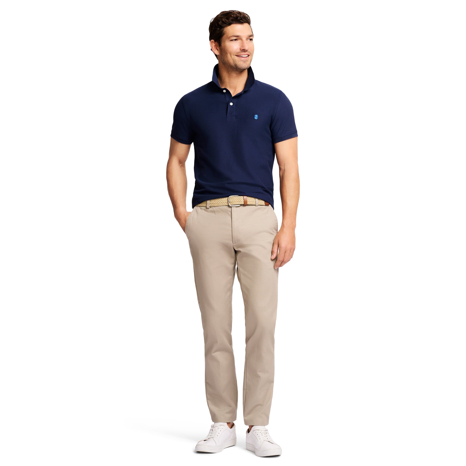 Izod American Chino Flat-Front Slim Fit Pant - Khaki