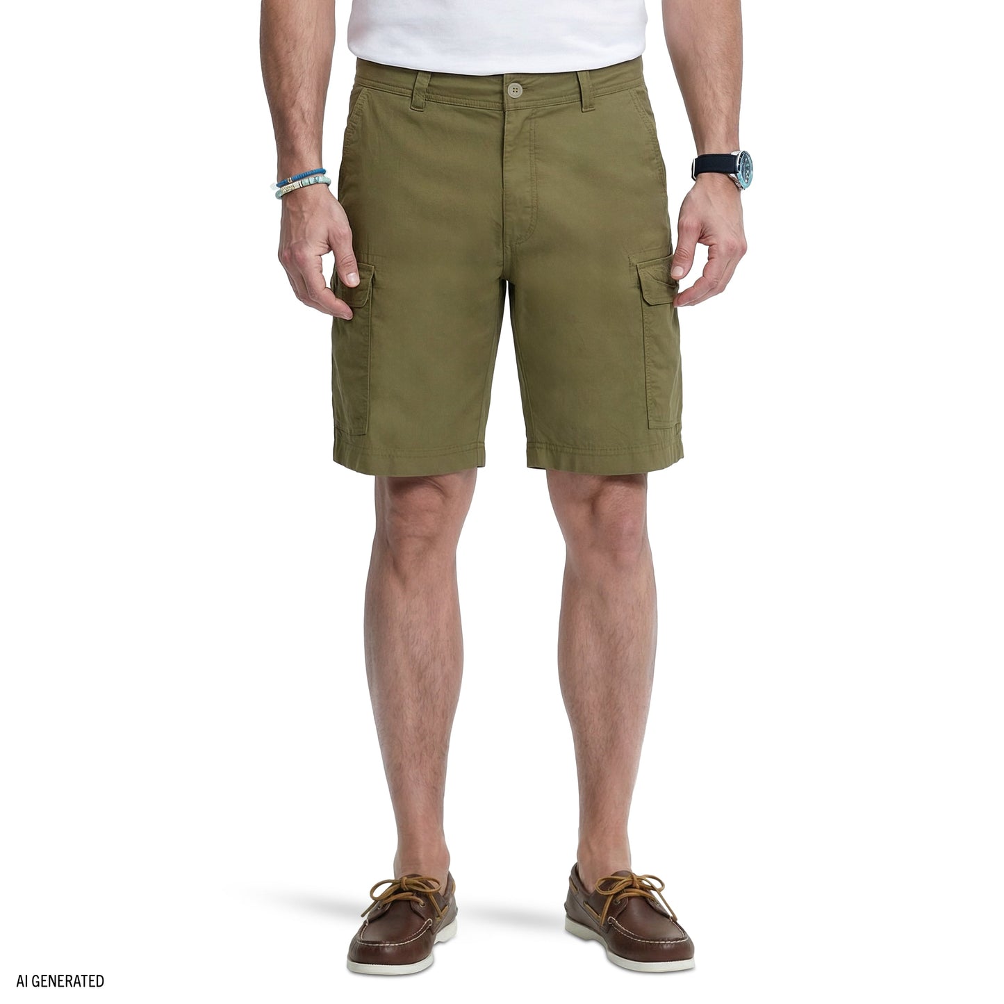 Izod SALTWATER CARGO SHORT - DUSKY GREEN
