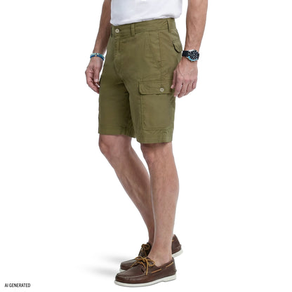 Izod SALTWATER CARGO SHORT - DUSKY GREEN