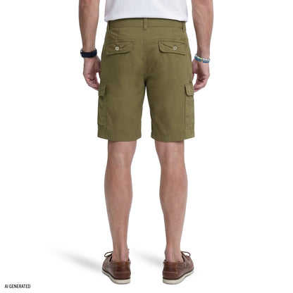 Izod SALTWATER CARGO SHORT - DUSKY GREEN