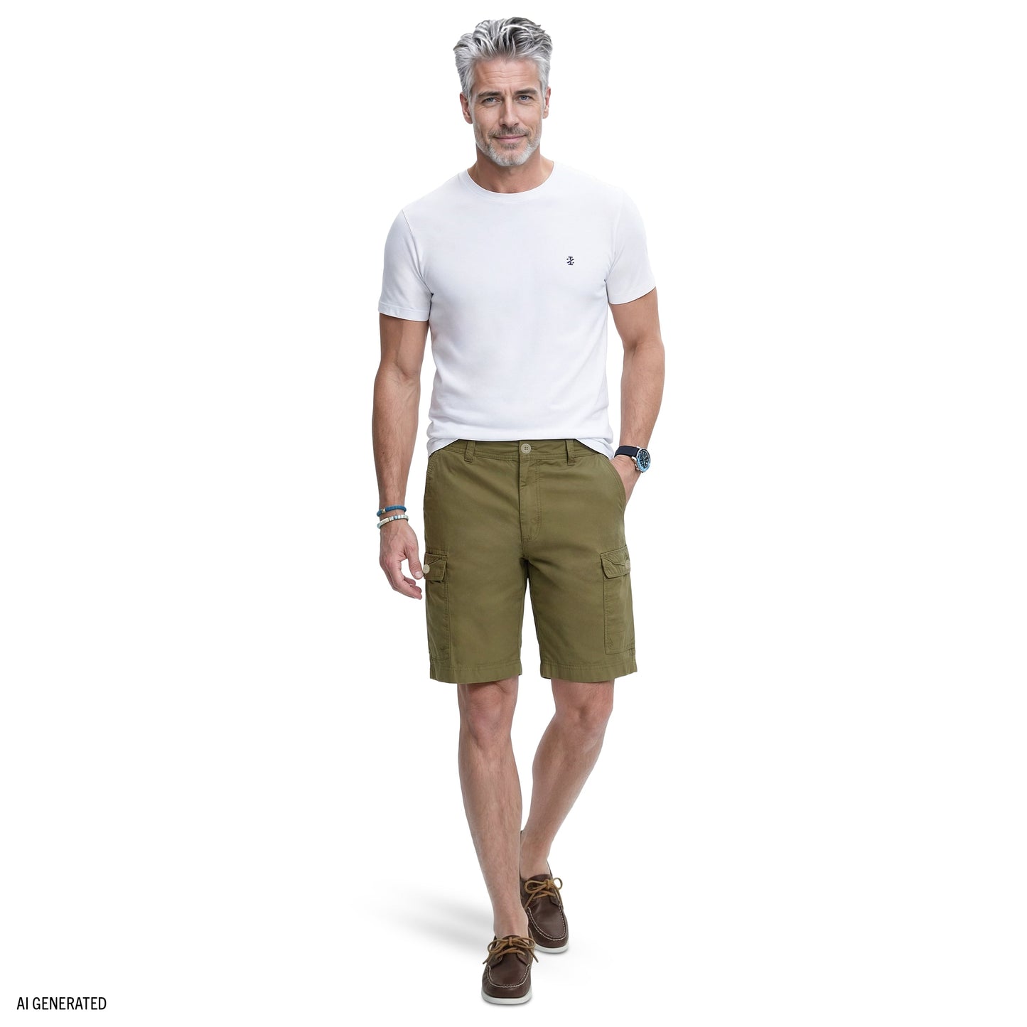 Izod SALTWATER CARGO SHORT - DUSKY GREEN