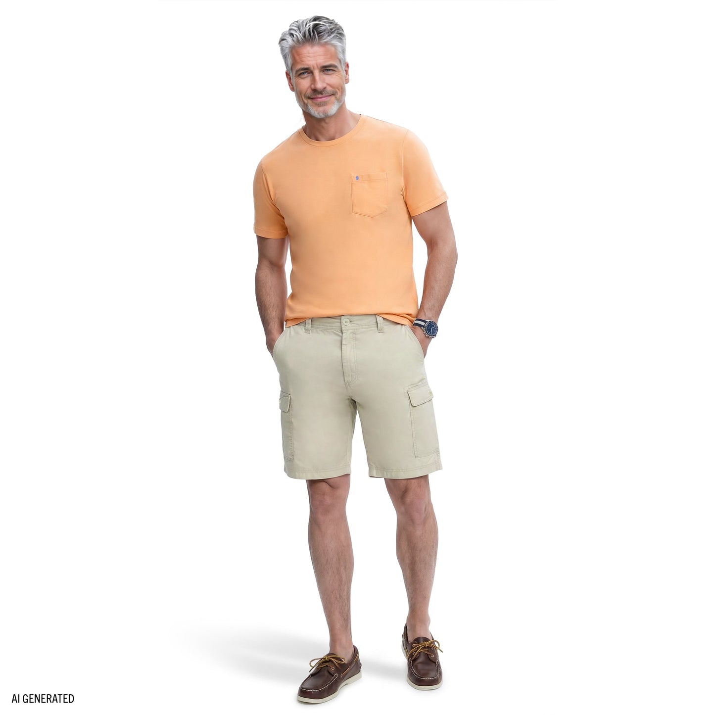 Izod SALTWATER CARGO SHORT - SILVER BIRCH