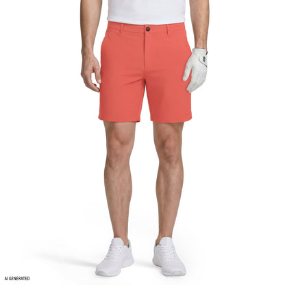 Izod GOLF SWINGFLEX DOBBY SHORT - ROSE OF SHARON HTH