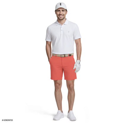 Izod GOLF SWINGFLEX DOBBY SHORT - ROSE OF SHARON HTH