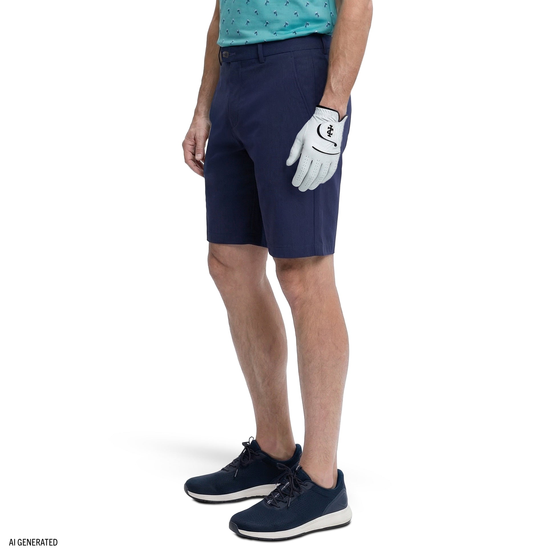 Izod GOLF SWINGFLEX DOBBY SHORT - MEDIEVAL BLUE HTHR