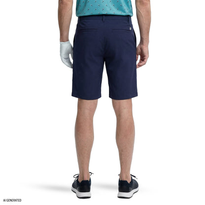 Izod GOLF SWINGFLEX DOBBY SHORT - MEDIEVAL BLUE HTHR