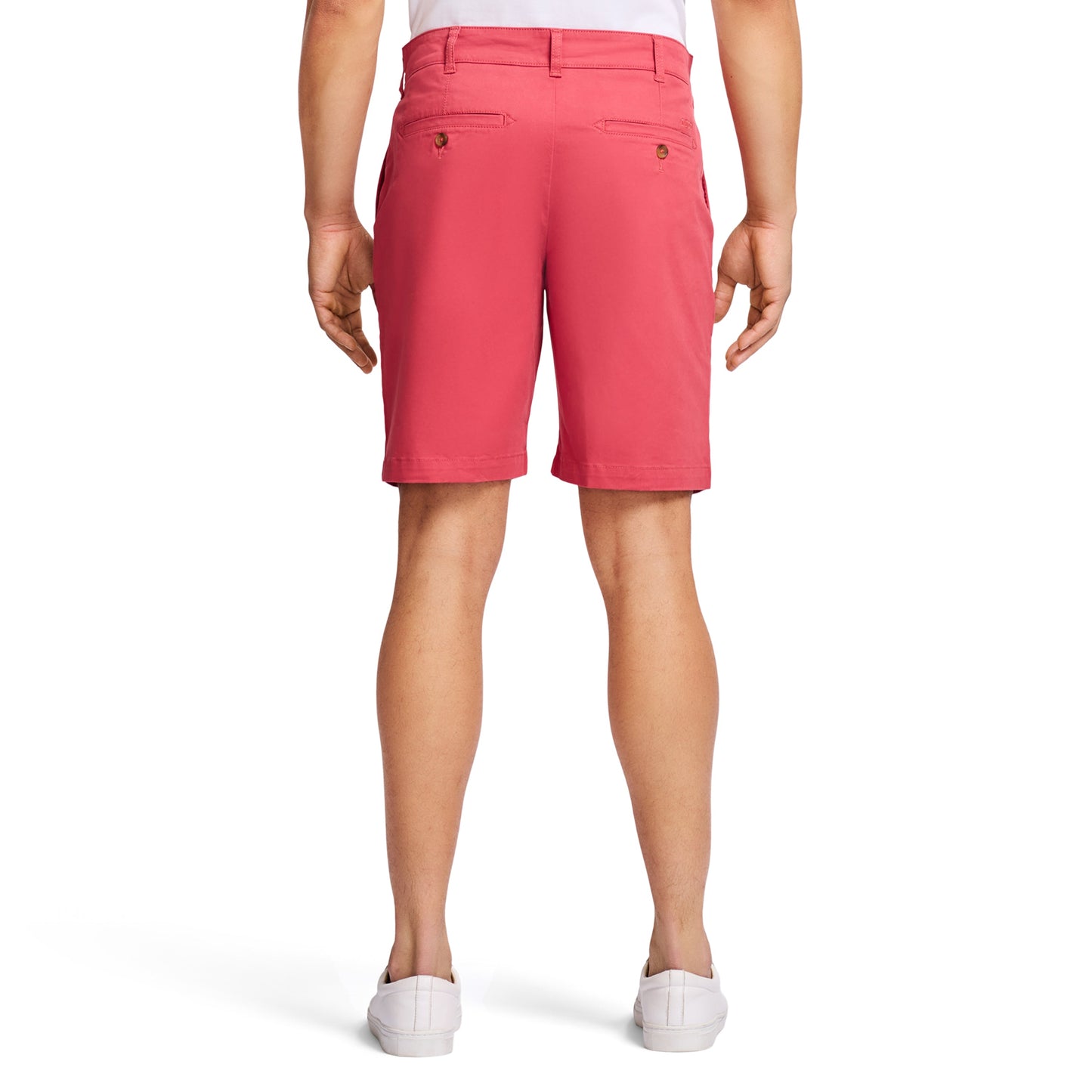 Izod SALTWATER 9.5" FLAT FRONT CHINO SHORT BRIGHT WHITE