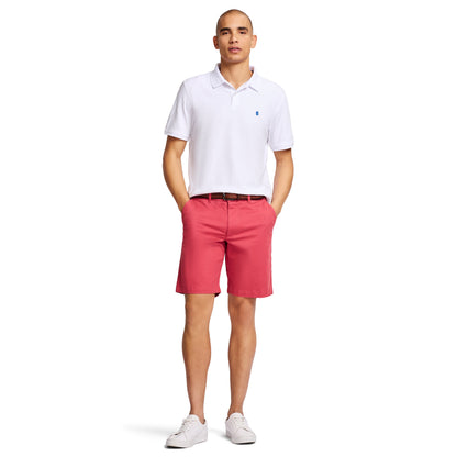 Izod SALTWATER 9.5" FLAT FRONT CHINO SHORT BRIGHT WHITE