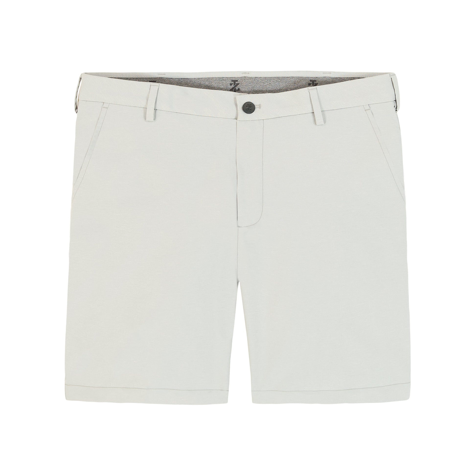 Izod Non-Iron Stretch Straight Fit Flat Front Traveler Short - Silver Birch Hthr