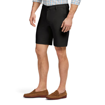 Izod Non-Iron Stretch Straight Fit Flat Front Traveler Short - Black