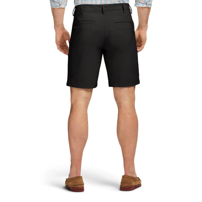 Izod Non-Iron Stretch Straight Fit Flat Front Traveler Short - Black