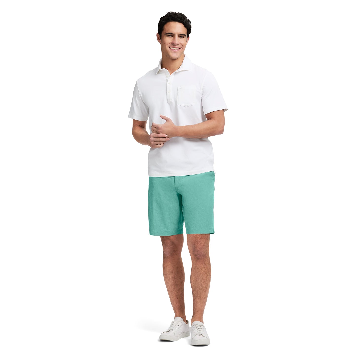 Izod Saltwater Hybrid Beach Performance Short - Beryl Green
