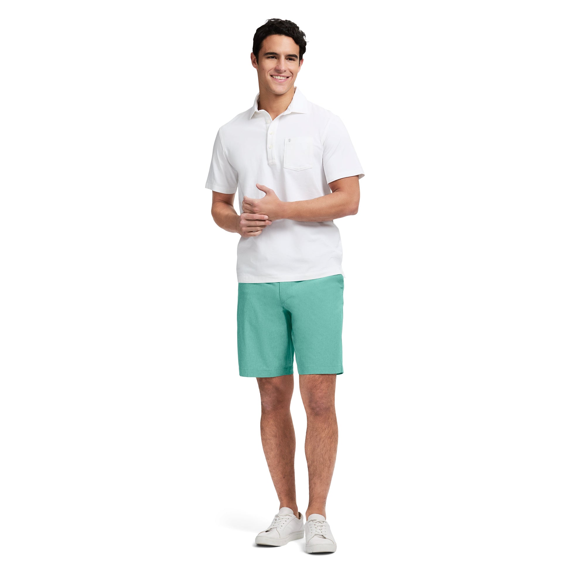 Izod Saltwater Hybrid Beach Performance Short - Beryl Green