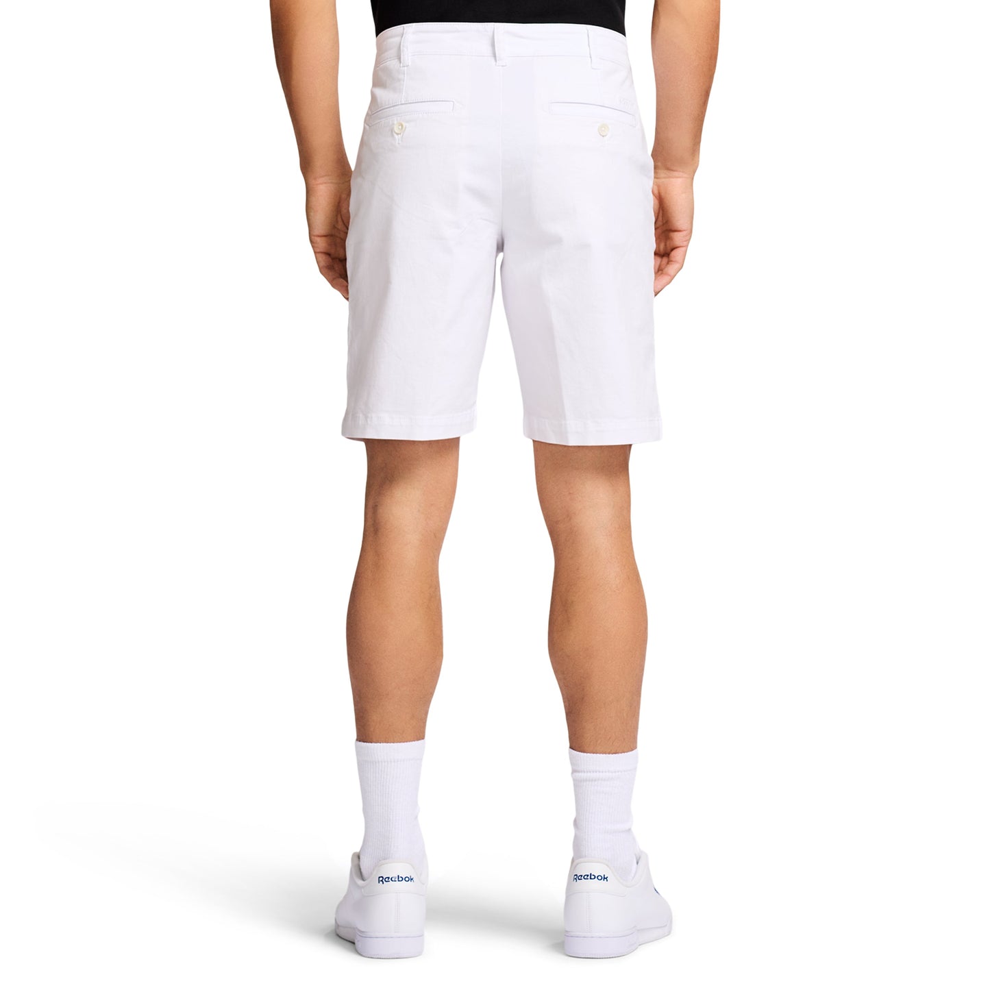 Izod SALTWATER 9.5" FLAT FRONT CHINO SHORT BRIGHT WHITE