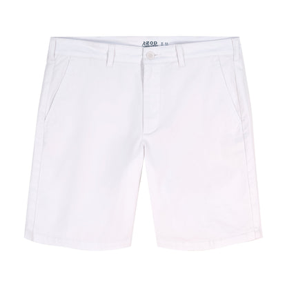 Izod SALTWATER 9.5" FLAT FRONT CHINO SHORT BRIGHT WHITE