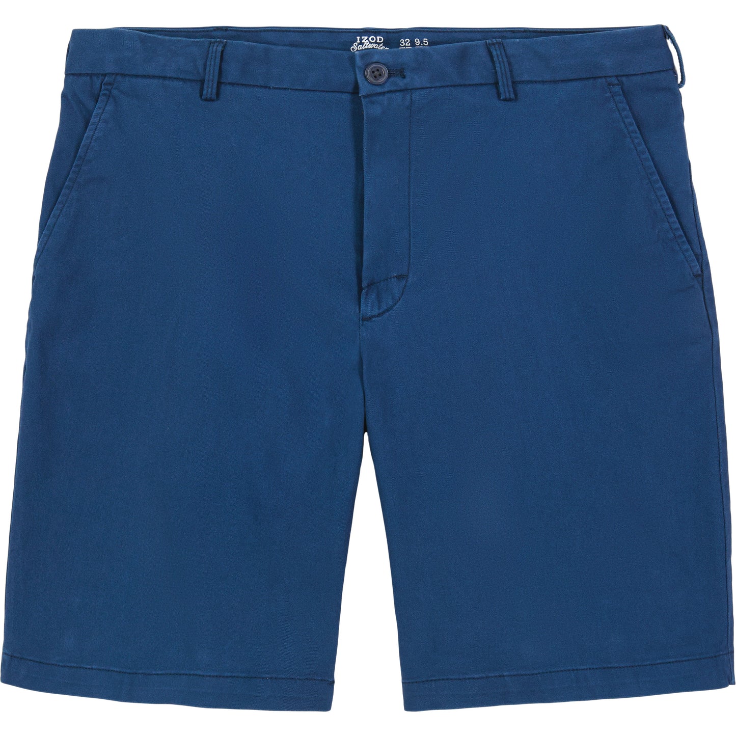 Izod Saltwater 9.5" Flat Front Chino Short - Cadet Navy