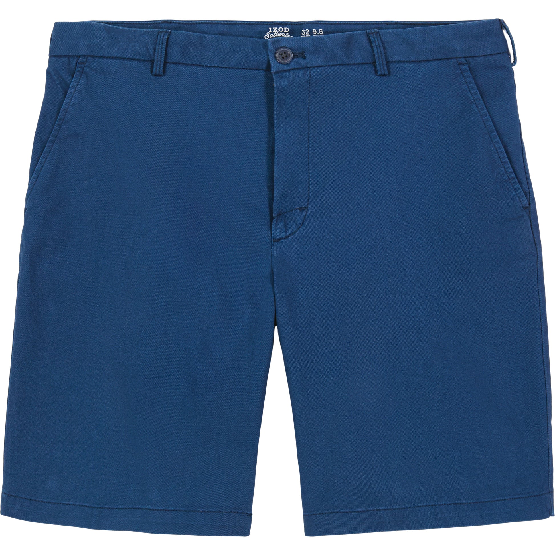 Izod Saltwater 9.5" Flat Front Chino Short - Cadet Navy